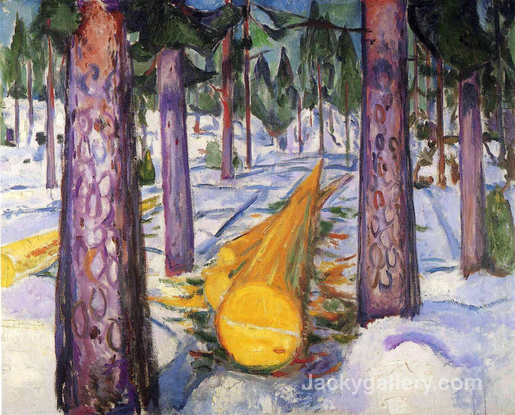 The yellow log by Edvard Munch paintings reproduction
